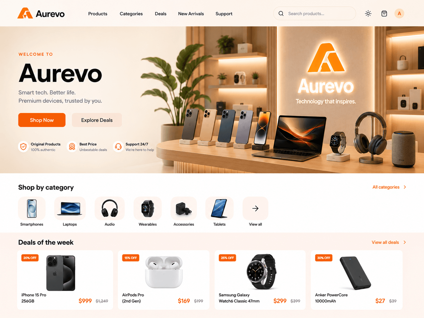 Branded storefront